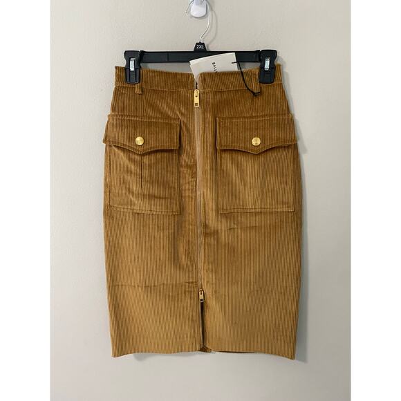 New Bally Women Midi Corduroy Skirt Size 40 (US 4) - Picture 1 of 4